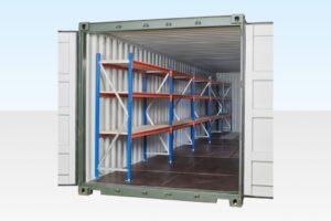 1063-3-Tier-Racking-for-40ft-960x640-1.jpg Adjustable, Heavy Duty Three Tier Container Racking (5 Bays)