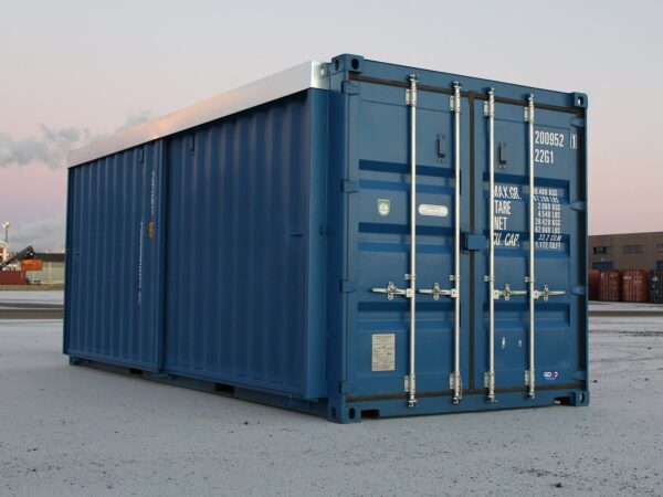 20-ft-Slidding-door-container.jpg 20ft Hi Cube Container (9′ 6″ high) suitable for IBC storage Sliding Door