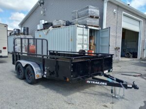 2024-pj-trailers-7x14-7k-powder-coated-open-utility-w-rear-ramp-gate-solid-2.jpg 2024 PJ Trailers 7×14 7K Powder Coated Open Utility w/Rear Ramp Gate, Solid Metal Side Walls