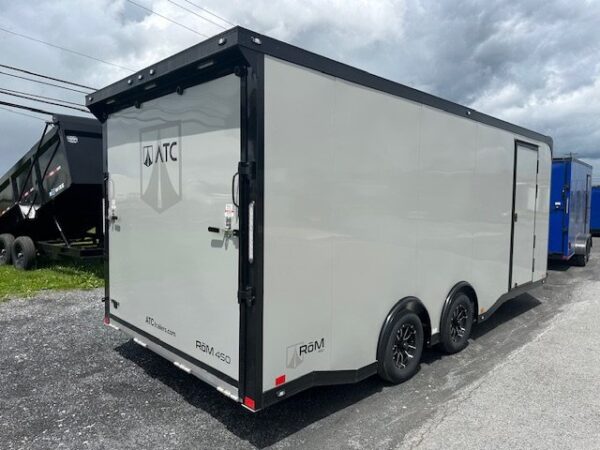 2025-ATC-8.5X20-ENCLOSED-CARGO-TRAILER-ESCAPE-DOOR-SPOILER-1.jpg ATC 8.5 x 20 Aluminum Enclosed Car Trailer – Life Trac
