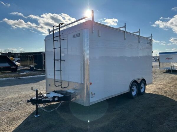 2025-CARMATE-8.5X16-ENCLOSED-CONTRACTOR-TRAILER-RAMP-DOOR-4.jpg Car Mate 8.5 x 16 Enclosed Contractor Trailer – Ramp Door