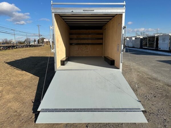 2025-CARMATE-8.5X16-ENCLOSED-CONTRACTOR-TRAILER-RAMP-DOOR-5.jpg Car Mate 8.5 x 16 Enclosed Contractor Trailer – Ramp Door