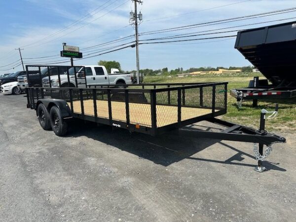 2025-CARRY-ON-7X18-LANDSCAPE-UTILITY-TRAILER-RAMP-GATE-5.jpg Carry-On 7 x 18 Landscape Utility Trailer – Mesh Sides