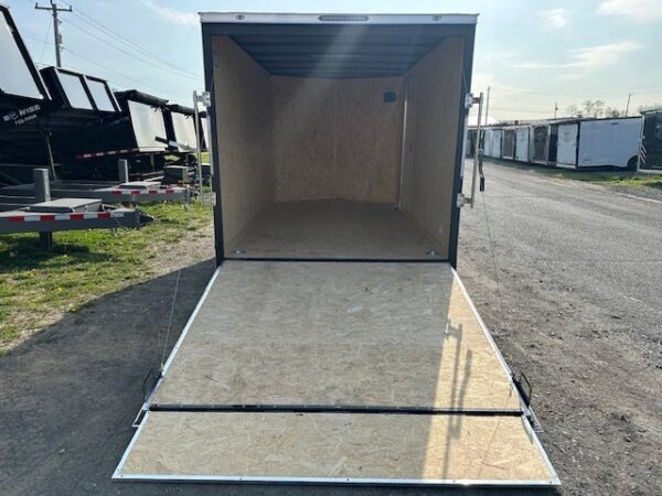 2025-COVERED-WAGON-7X12-ENCLOSED-CARGO-TRAILER-RAMP-DOOR-V-NOSE-6.jpg Covered Wagon 7’x12′ Enclosed Trailer — 6″ Added Height