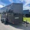 2025-HOMESTEADER-6X12-ENCLOSED-CARGO-TRAILER-BLACKOUT-TRIM-5.jpg Homesteader 6 x 12 V-Nose Enclosed Cargo Trailer – Black Trim