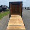 2025-HOMESTEADER-6X12-ENCLOSED-CARGO-TRAILER-BLACKOUT-TRIM-6.jpg Homesteader 6 x 12 V-Nose Enclosed Cargo Trailer – Black Trim