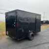 2025-HOMESTEADER-6X12-ENCLOSED-CARGO-TRAILER-RAMP-DOOR-BLACK-TRIM-5.jpg Homesteader 6 x 12 V-Nose Enclosed Trailer – Black Trim