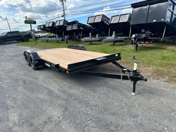 2025-PREMIER-18-OPEN-CAR-HUALER-SLIDE-OUT-RAMPS-2.jpg Premier 7 x 18 Wood Deck 7k Open Car Trailer – Slide Out Ramps
