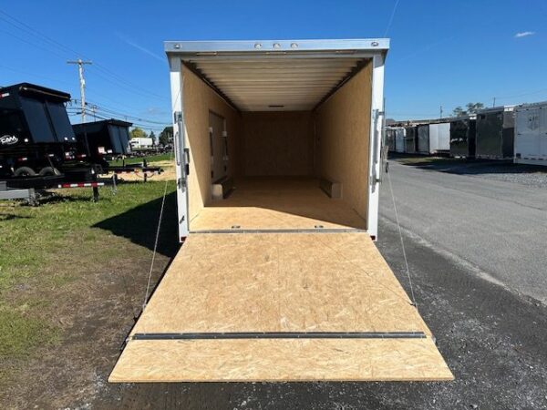 2025-RM400-8.5X28-ATC-ENCLOSED-CARGO-CAR-HAULER-RAMP-DOOR-ESCAPE-DOOR-SPOILER-5.jpg ATC 8.5 x 28 Enclosed Aluminum Car Trailer – Rear Spoiler