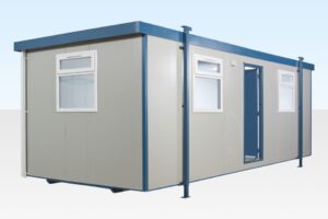 705-24x10-Standard-Jack-Leg-door-open-960x640-1.jpg 24ft x 10ft Jackleg Cabin (Site Cabin)