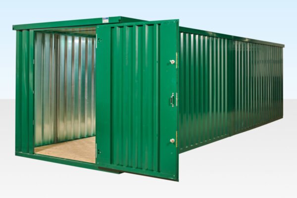 972-Linked-Flatpacks-Door-Open-960x640-1-600x400-1.jpg 6M X 2.1M End Linked Flat Packed Container Bundle (Powder Coated)