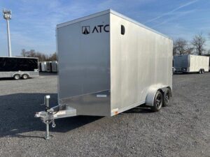 ATC-7-x-14-Aluminum-Enclosed-Cargo-Trailer-V-Nose-Aluminum-Wheels-1.jpg ATC 7 x 14 Enclosed Aluminum V-Nose Trailer – Aluminum Wheels