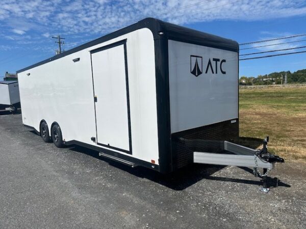 ATC-8.5-x-28-Aluminum-Enclosed-Car-Trailer-Premium-Escape-Door-ROM-450-Life-Trac-Spread-Axle-Fully-Loaded-Black-Trim-Package-4.jpg ATC 8.5 x 28 Aluminum Enclosed Car Trailer – ROM 450