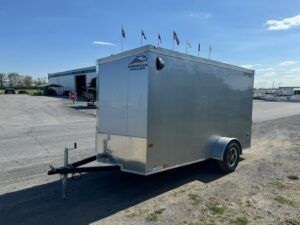 American-Hauler-6-x-12-Enclosed-Cargo-Trailer-Ramp-Door-Side-Door-V-Nose-Aluminum-Wheels-2.jpeg American Hauler 6 x 12 Enclosed V-Nose Cargo Trailer