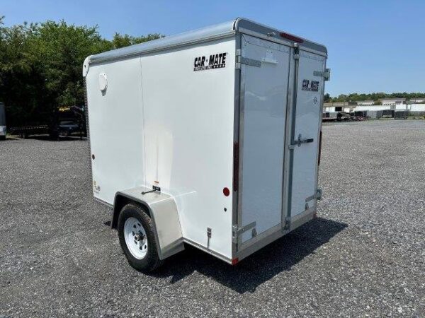 Car-Mate-5x8-Enclosed-Cargo-Trailer-Double-Rear-Barn-Doors-Side-Door-Added-Height-3.jpg Car Mate 5 x 8 Enclosed Cargo Trailer – Torsion Axle