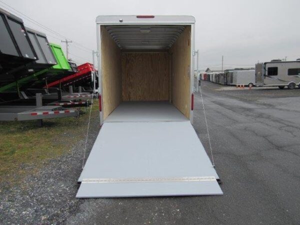 Car-Mate-7x16-Cargo-Trailer-Ramp-Door-Side-Door-18in-Added-Height-6.jpg Car Mate 7 x 16 Enclosed Cargo Trailer – 18″ Added Height