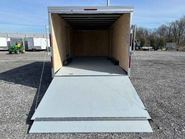Car-Mate-8.5-x-20-Enclosed-Car-Trailer-Ramp-Door-Side-Door-Get-Out-Door-Matte-Black-Aluminum-Wheels-9.jpg Car Mate 8.5 x 20 Enclosed Car Hauler – Escape Door