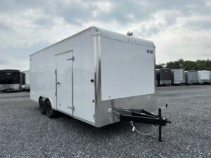 Car-Mate-8.5x20-Enclosed-Car-Hauler-Get-Out-Door-Cabinets-Aluminum-Wheels-5.jpg Car Mate 8.5 x 20 Enclosed Car Trailer – Finished Interior