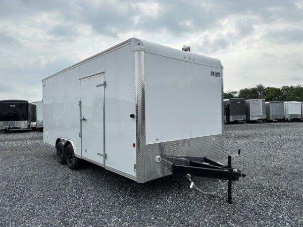 Car-Mate-8.5x20-Enclosed-Car-Hauler-Get-Out-Door-Cabinets-Aluminum-Wheels-5.jpg Car Mate 8.5 x 20 Enclosed Car Trailer – Finished Interior