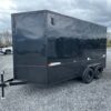 Homesteader-7-x-14-Enclosed-Cargo-Trailer-V-Nose-Ramp-Door-Added-Height-Blackout-Package-OHV-2.jpg Homesteader 7 x 14 Enclosed Cargo Trailer – Black Trim OHV