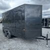 Homesteader-7-x-14-Enclosed-Cargo-Trailer-V-Nose-Ramp-Door-Added-Height-Blackout-Package-OHV-5.jpg Homesteader 7 x 14 Enclosed Cargo Trailer – Black Trim OHV