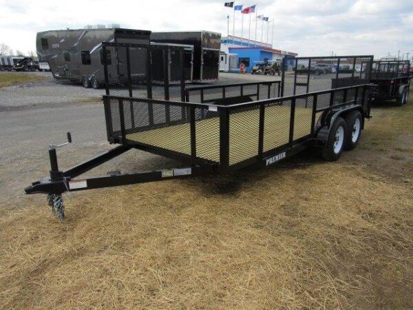 Premier 7 x 16 Landscape Utility Trailer – Mesh Sides & ATV Ramp