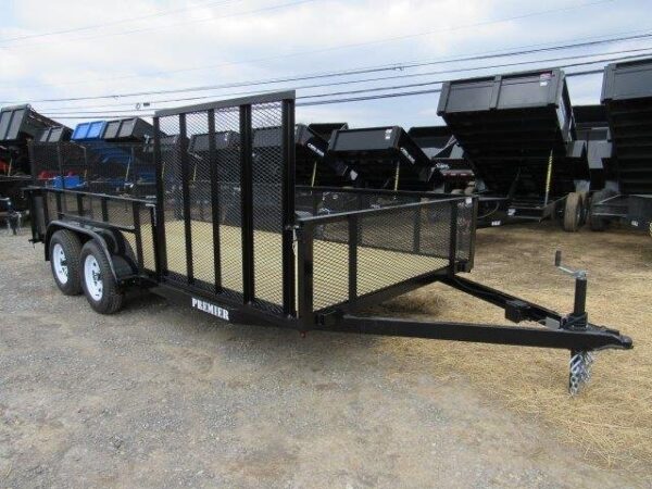 Premier 7 x 16 Landscape Utility Trailer – Mesh Sides & ATV Ramp