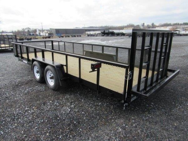 Premier-7x20-Landscape-Utility-Trailer-10K-GVW-Rear-Ramp-Gate-Mesh-Sides-2.jpg Premier 7 x 20 Landscape Utility Trailer – HD Ramp Gate