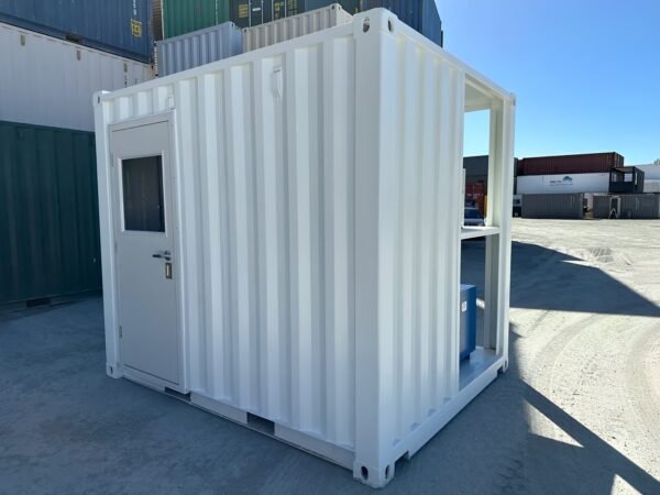 White-10′-container-modification-with-AC-1-600x450-1.jpg White Modified 10ft Shipping Container with AC